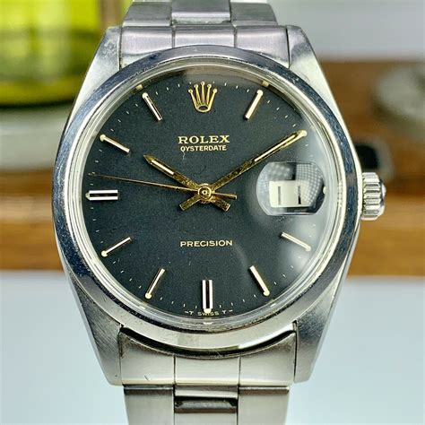 rolex oysterdate precision black|rolex oysterdate precision vintage.